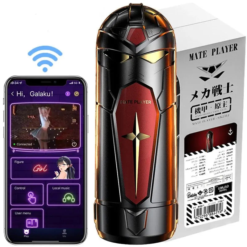 Bluetooth App Robot Automatic Male Masturbators Cup with Thrusting Vibration Modes Sex Toys for Men Sex Pleasure