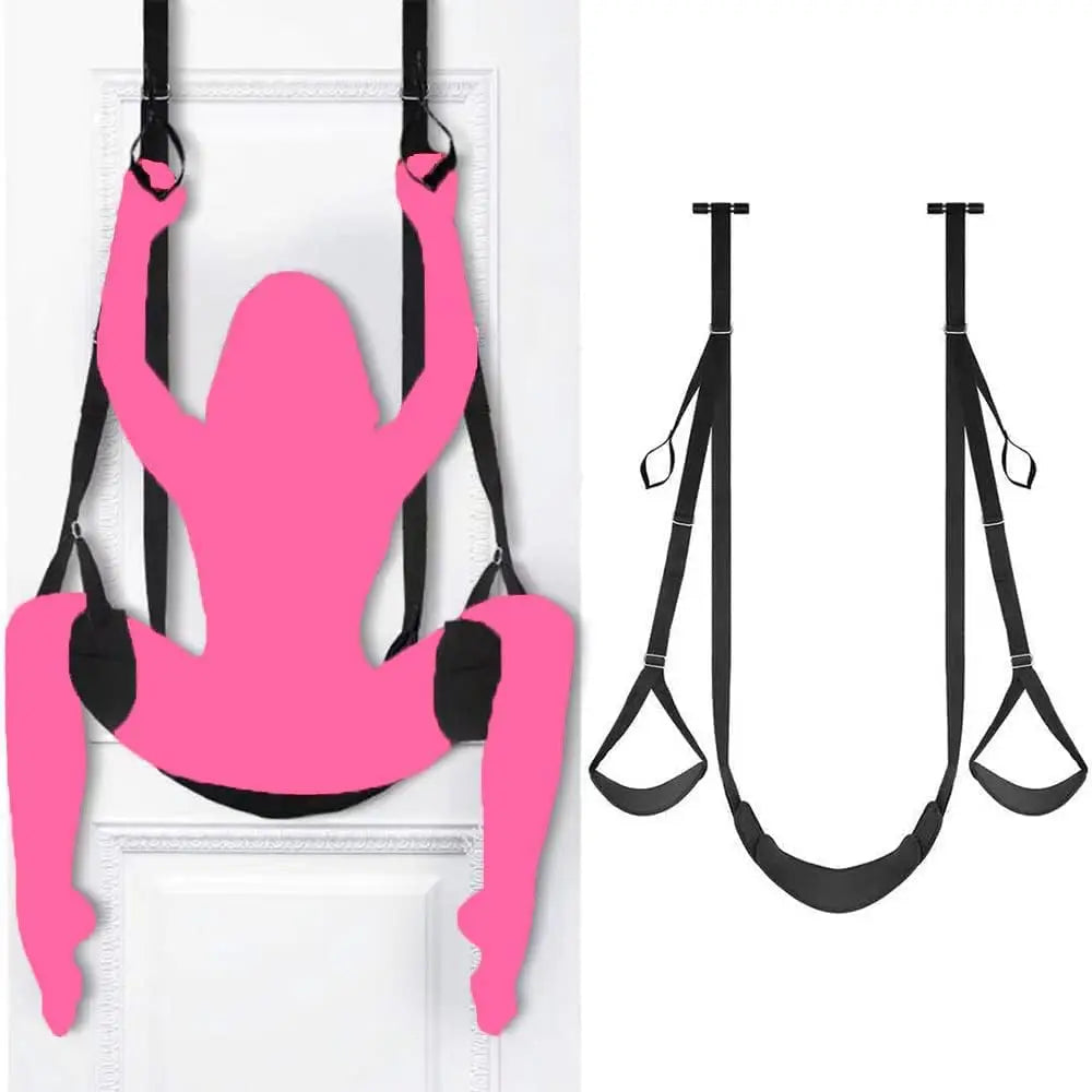 Over the Door Sex Swing Adjustable Straps with Seat Hanging Adult Cushion Door Swing M Split Leg Strap Sex Toys for Couples