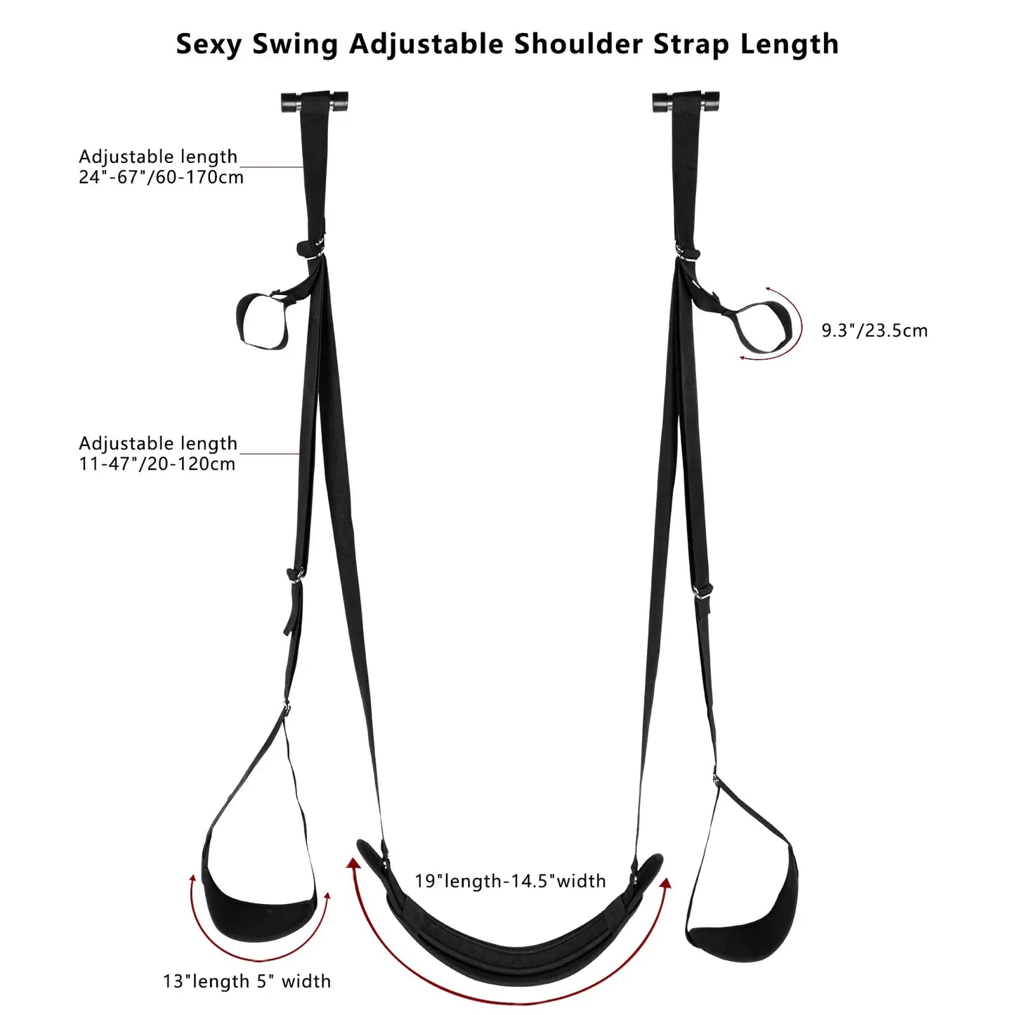 Over the Door Sex Swing Adjustable Straps with Seat Hanging Adult Cushion Door Swing M Split Leg Strap Sex Toys for Couples