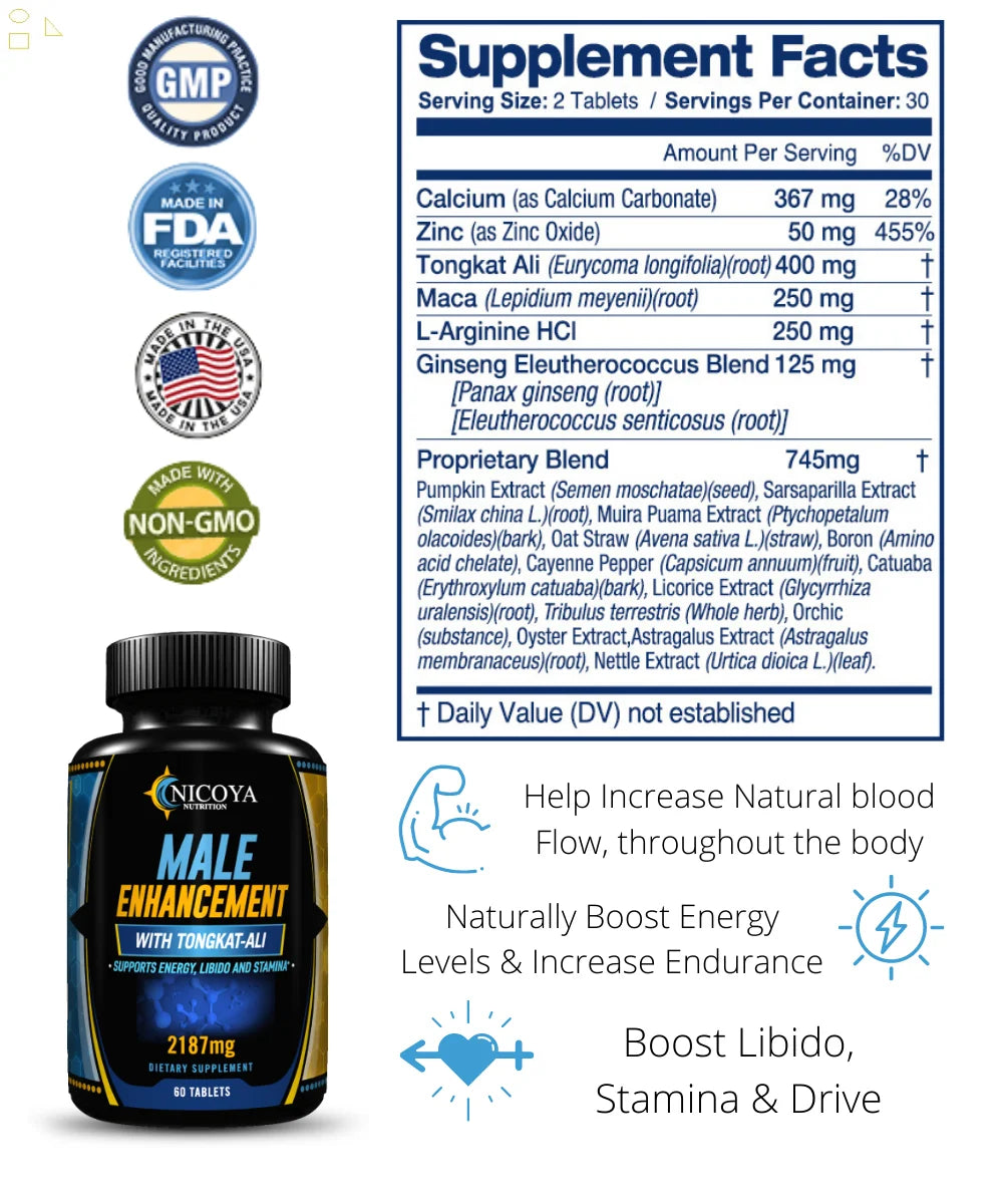 Male Enhancement Pill, Boost Testosterone, Endurance, Sex Drive, Stamina, Libido